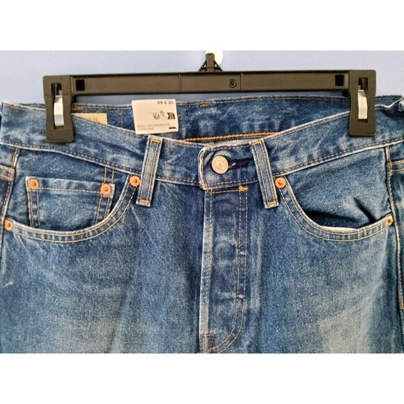 Levis Premium 501 Original Fit Jeans 29x30 Men’s Button-Fly Straight Leg Denim C - Picture 3 of 12